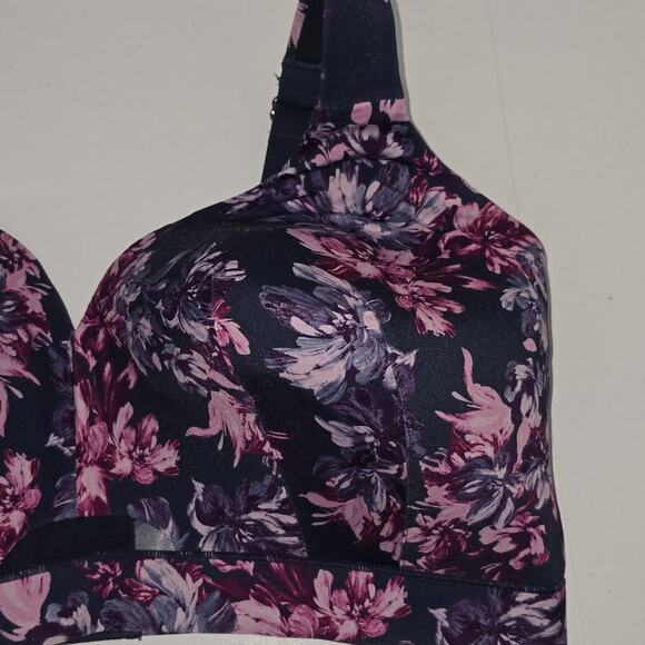 Cacique Comfort Bliss Lightly Lined No Wire Floral Maximum Coverage Bra Size 40F - Picture 4 of 16
